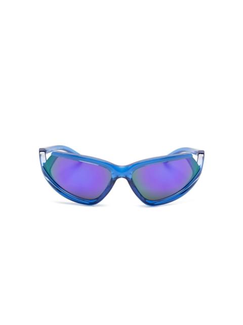BALENCIAGA shield-frame mirrored sunglasses