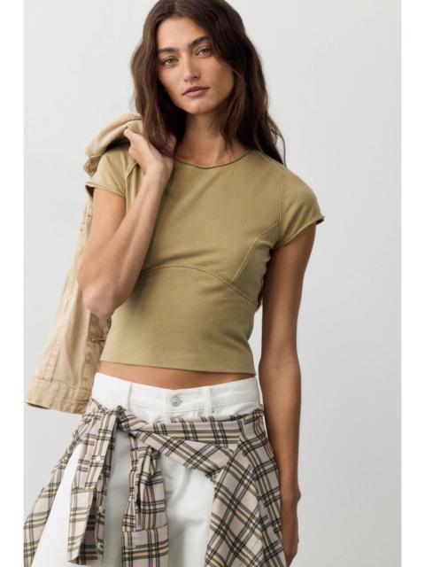 FREE PEOPLE We The Free Protagonist Cropped Cap Sleeve Tee