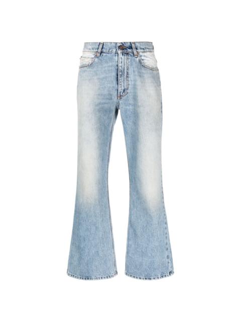 mid-rise flared jeans