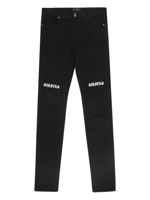 RTA Bryant knee-embroidered jeans