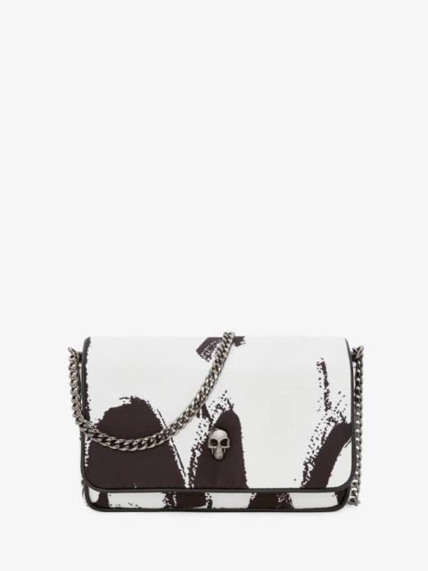 Alexander McQueen Mcqueen Graffiti Small Skull Bag in Black/white