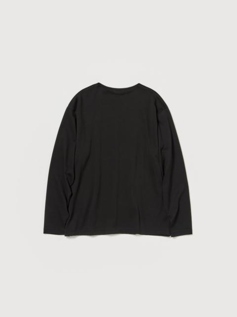 AURALEE LUSTER PLAITING BOAT-NECK L/S TEE