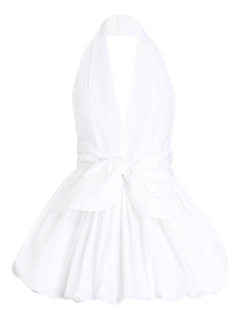 PATOU knot V-neck mini dress