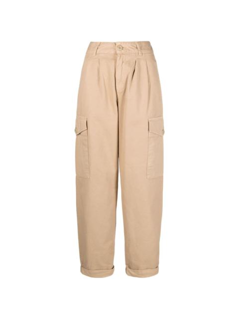 twill organic-cotton trousers