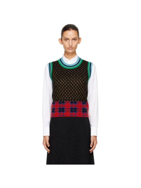 Dries Van Noten Multicolor Jacquard Wool Sweater Vest