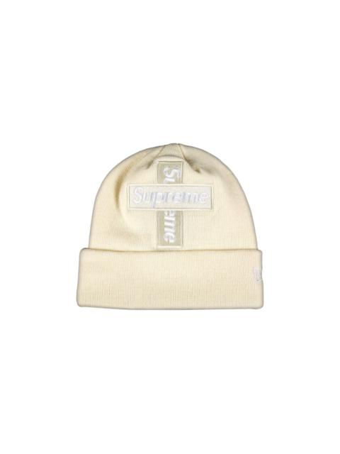 Supreme x New Era Cross Box Logo Beanie 'Natural'