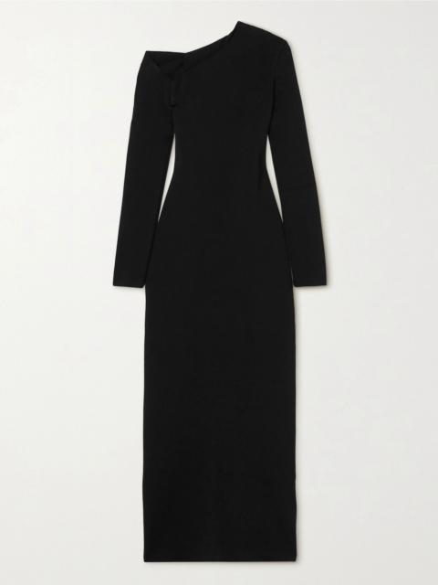The Row Londrina cutout stretch-crepe midi dress Black