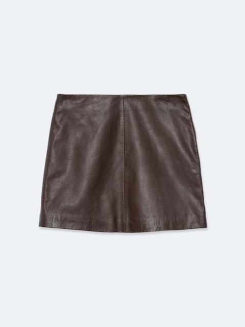 ALLSAINTS RENAI LEATHER MINI SKIRT