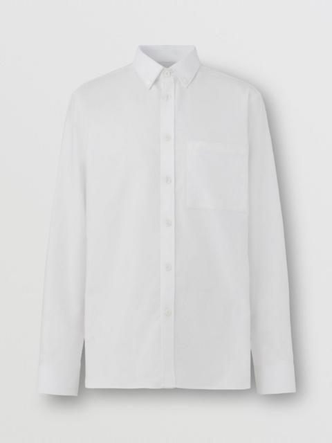 Burberry Slim Fit Monogram Motif Cotton Oxford Shirt