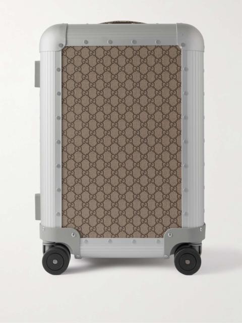 GUCCI + FPM Milano 53cm Monogrammed Coated-Canvas and Aluminium Suitcase