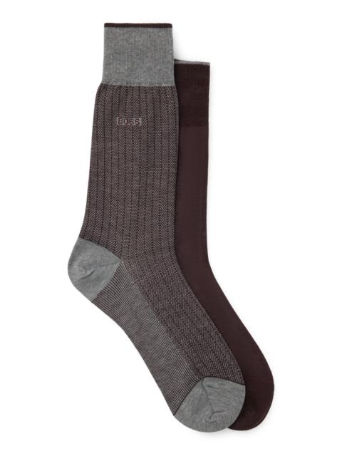 BOSS TWO-PACK OF SOCKS IN MERCERIZED COTTON