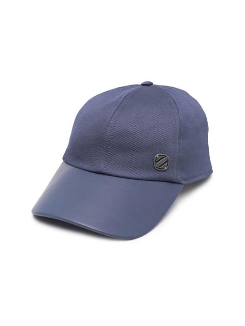 ZEGNA logo-plaque cotton cap