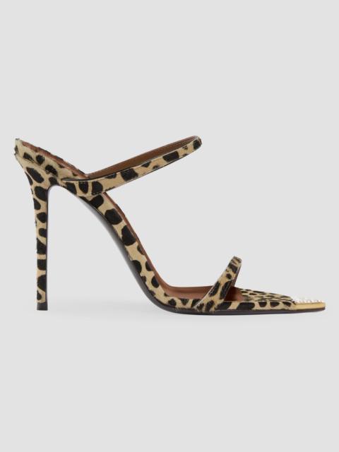 Giuseppe Zanotti Women's Intrigo 105MM Crystal-Embellished Calf Hair Sandals - Naturale