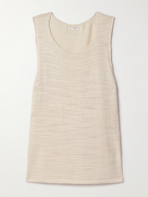 The Row Juyah Open-knit Silk Tank