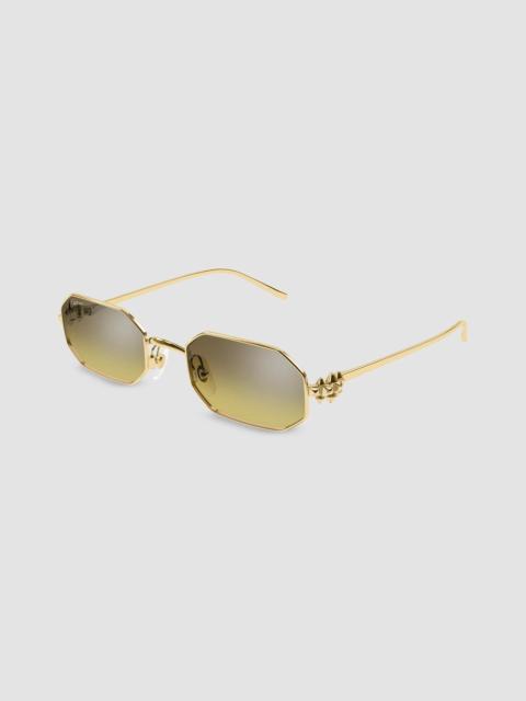 Cartier Men's Clash De 53MM Geometric Sunglasses - Gold