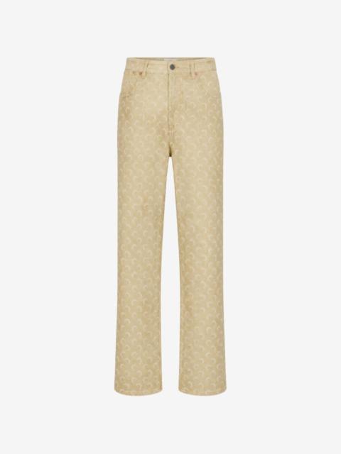 Marine Serre Moon-print faded jeans