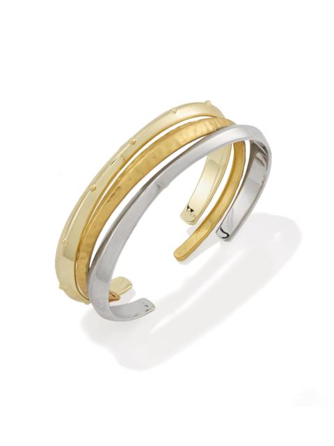 KENDRA SCOTT Oakland Mixed Metal Set of 3 Cuff Bracelets