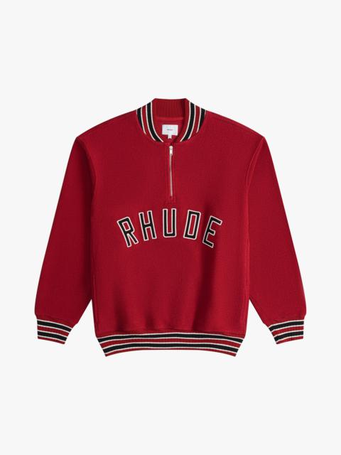 Rhude RHUDE QUARTER-ZIP VARSITY