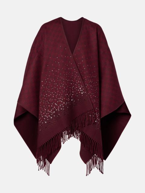 GG embellished wool shawl