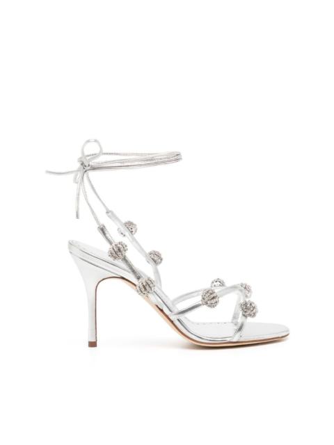 Manolo Blahnik crystal-detail 90mm sandals