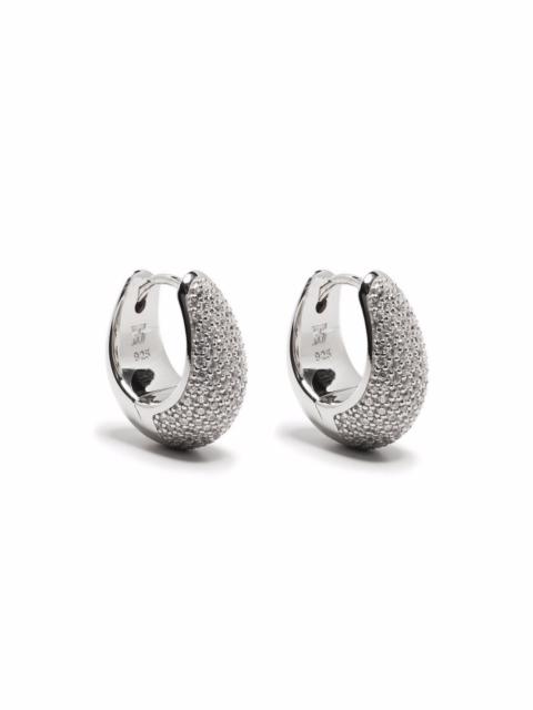 TOM WOOD Ice Hoop pave earrings