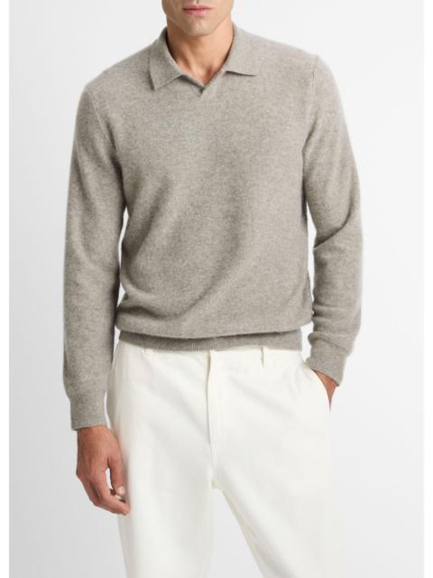 Vince Plush Cashmere Johnny-Collar Polo