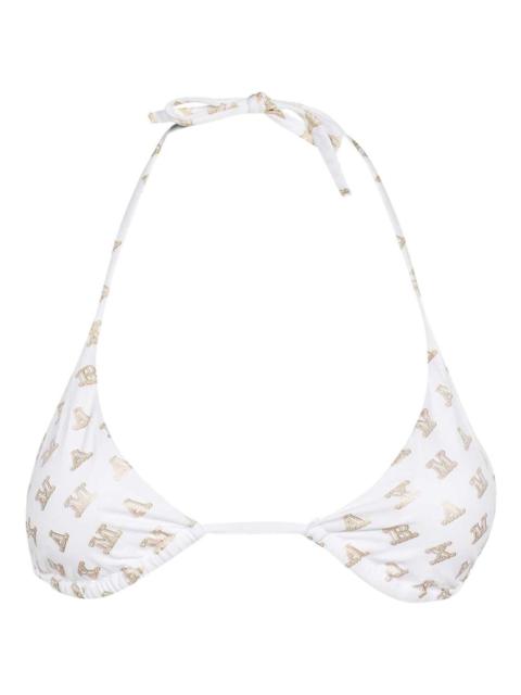 Max Mara logo-print triangle bikini top