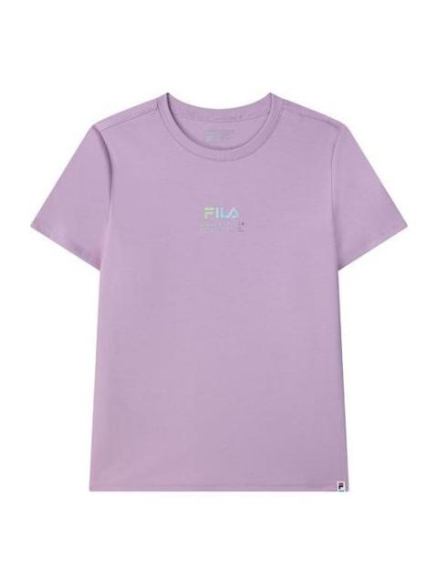 FILA (WMNS) FILA Logo Printing Casual Sports Short Sleeve Purple F11W128160F-VT