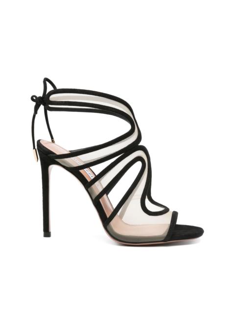 AQUAZZURA 110mm cut out-detail sandals
