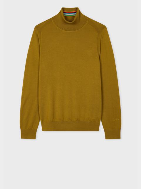 Paul Smith Dark Mustard Merino Wool Roll Neck Sweater