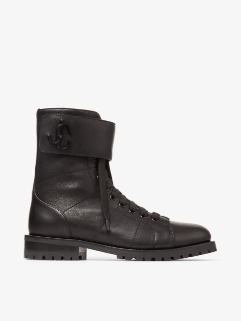 JIMMY CHOO Ceirus Flat
Black Soft Nappa Leather Combat Boots