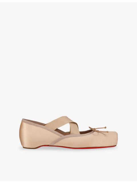 Christian Louboutin Cassiasticina Crepe Satin Flats