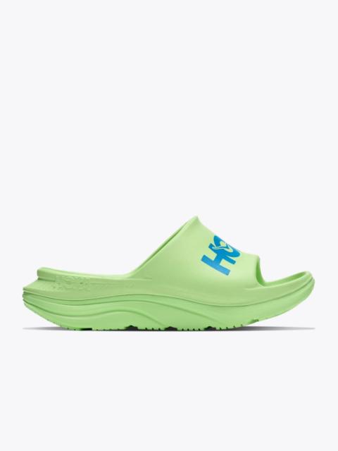 HOKA Ora Athletic Slide Shoes in Tart Apple/Skyward Blue