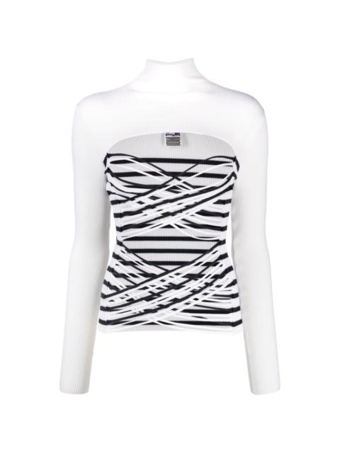 Jean Paul Gaultier cut-out knitted top