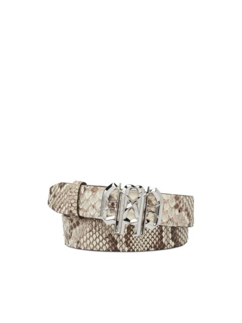 PHILIPP PLEIN Gothic Plein python-leather belt