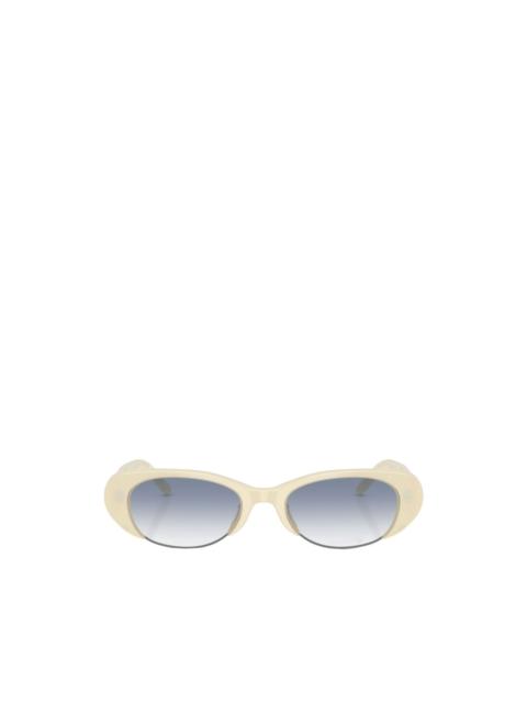 Miu Miu semi-rim oval-frame sunglasses