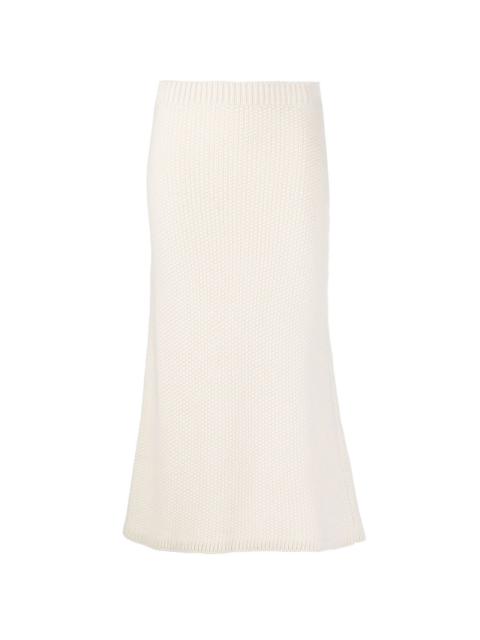 cashmere midi skirt