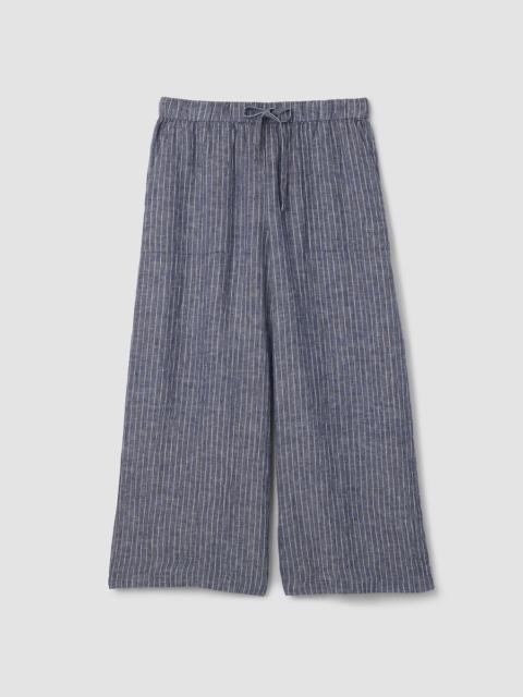EILEEN FISHER Puckered Organic Linen Wide-Leg Pant
