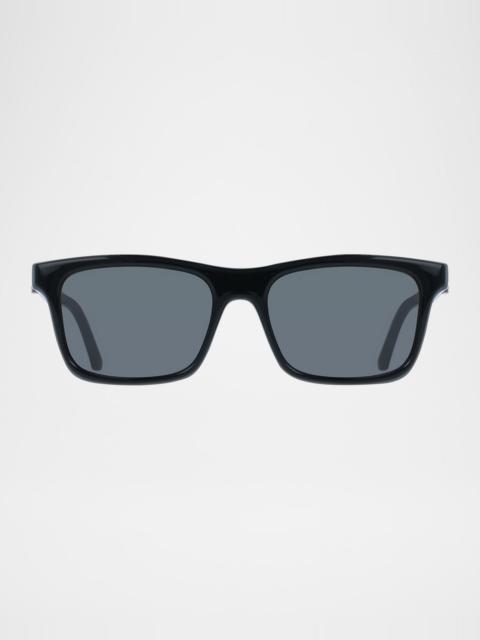 FERRAGAMO Men's Gancino Acetate Rectangle Sunglasses