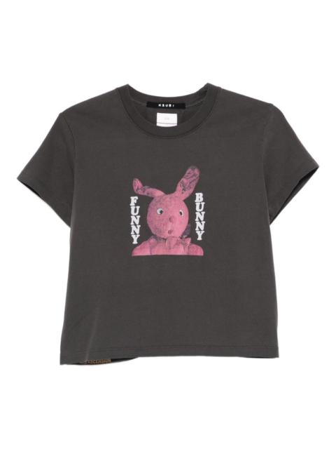 Ksubi Funny Bunny graphic-print cut-out T-shirt