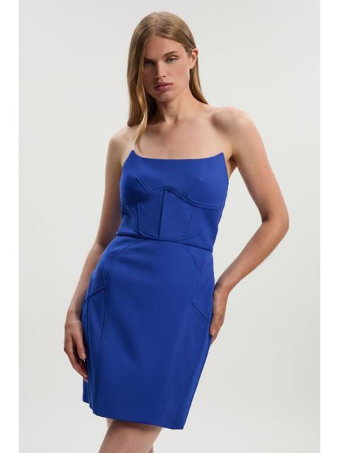 KAREN MILLEN Tailored Scuba Corset Detail Mini Dress