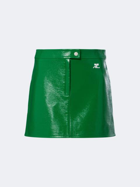 courrèges Reedition vinyl miniskirt
