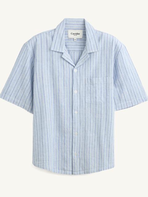 Corridor LINEN BROADSTRIPE SS - BLUE