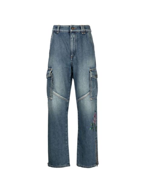 rhinestone-embellished jeans