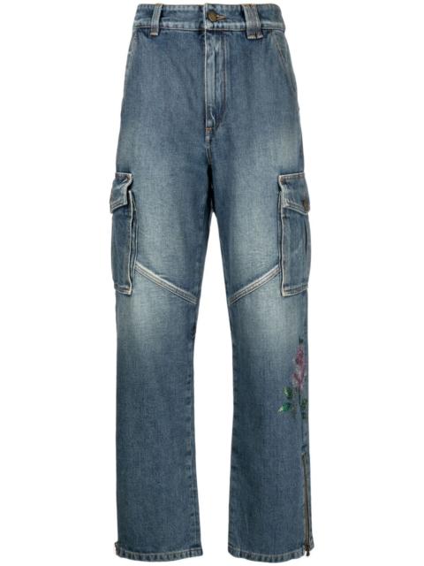 Alessandra Rich rhinestone-embellished jeans