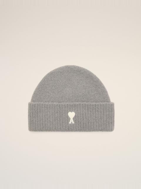 AMI Paris GREY ALPACA BEANIE WITH AMI DE COEUR