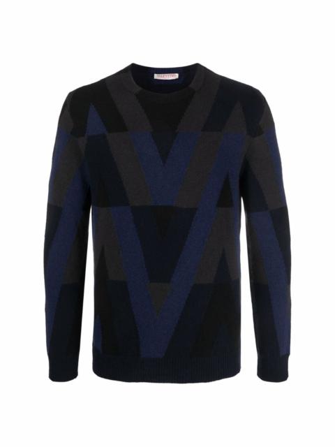 Valentino intarsia-pattern knit jumper