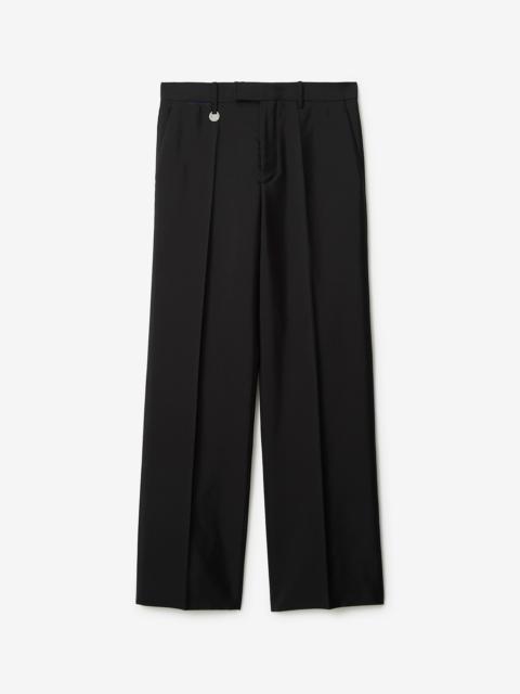 Wool Silk Tailored Trousers