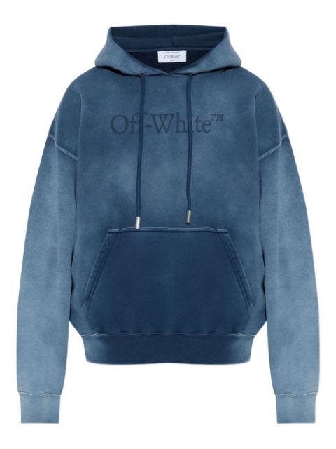 Off-White logo-print cotton hoodie