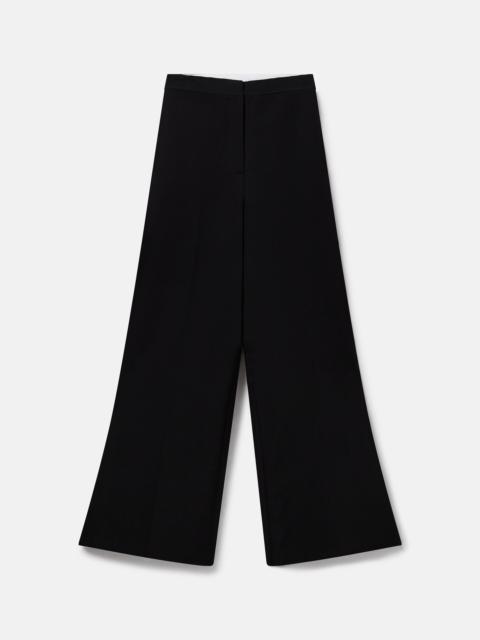 Stella McCartney Pleated High-Rise Wide-Leg Wool Trousers